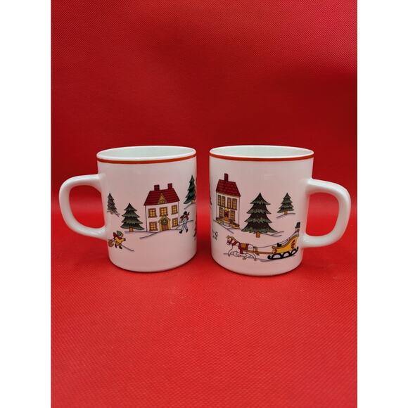 Vintage 1987 “Joy of Christmas” Mug Set – Boxed Hong Kong Scene – NIB - Picture 8 of 15